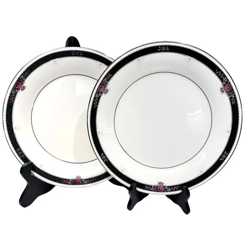 Noritake Etienne #7260 Fine Bone China Japan Dinner Plates-Set of 2!